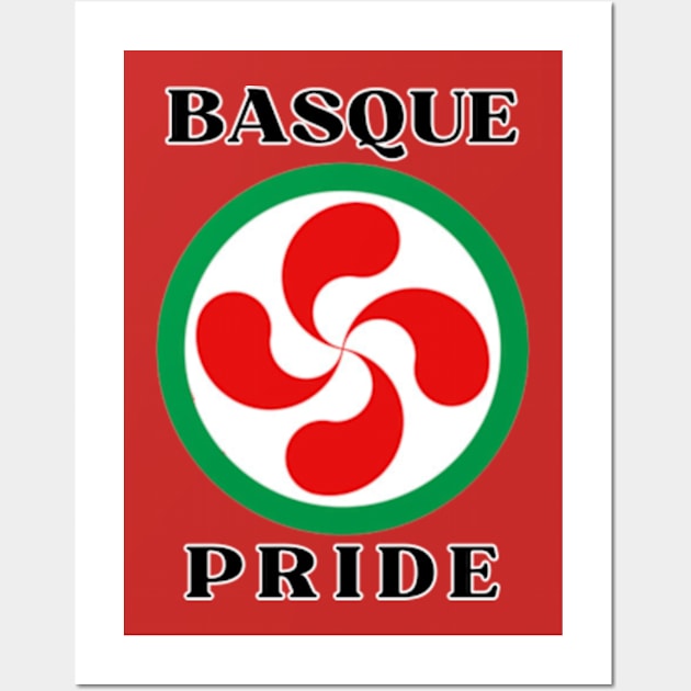 Basque Pride - Lauburu The Basque Cross Wall Art by Desert Owl Designs